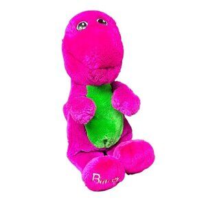 Vintage 1992 Barney Purple Dinosaur Soft Plush 13 in The Lyons Group Retired 90s
